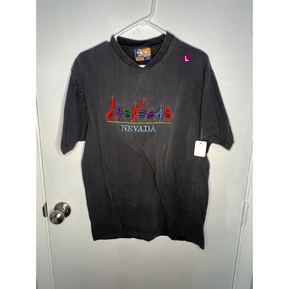 Vintage Las Vegas Nevada Embroidered Logo Shirt XL Y2K Retro Tourist Souvenir